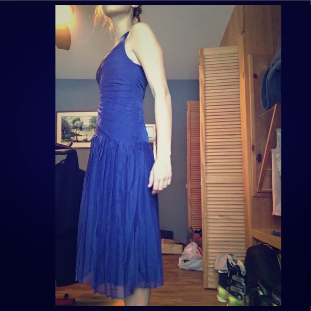 Royal Blue Banana Republic dress.